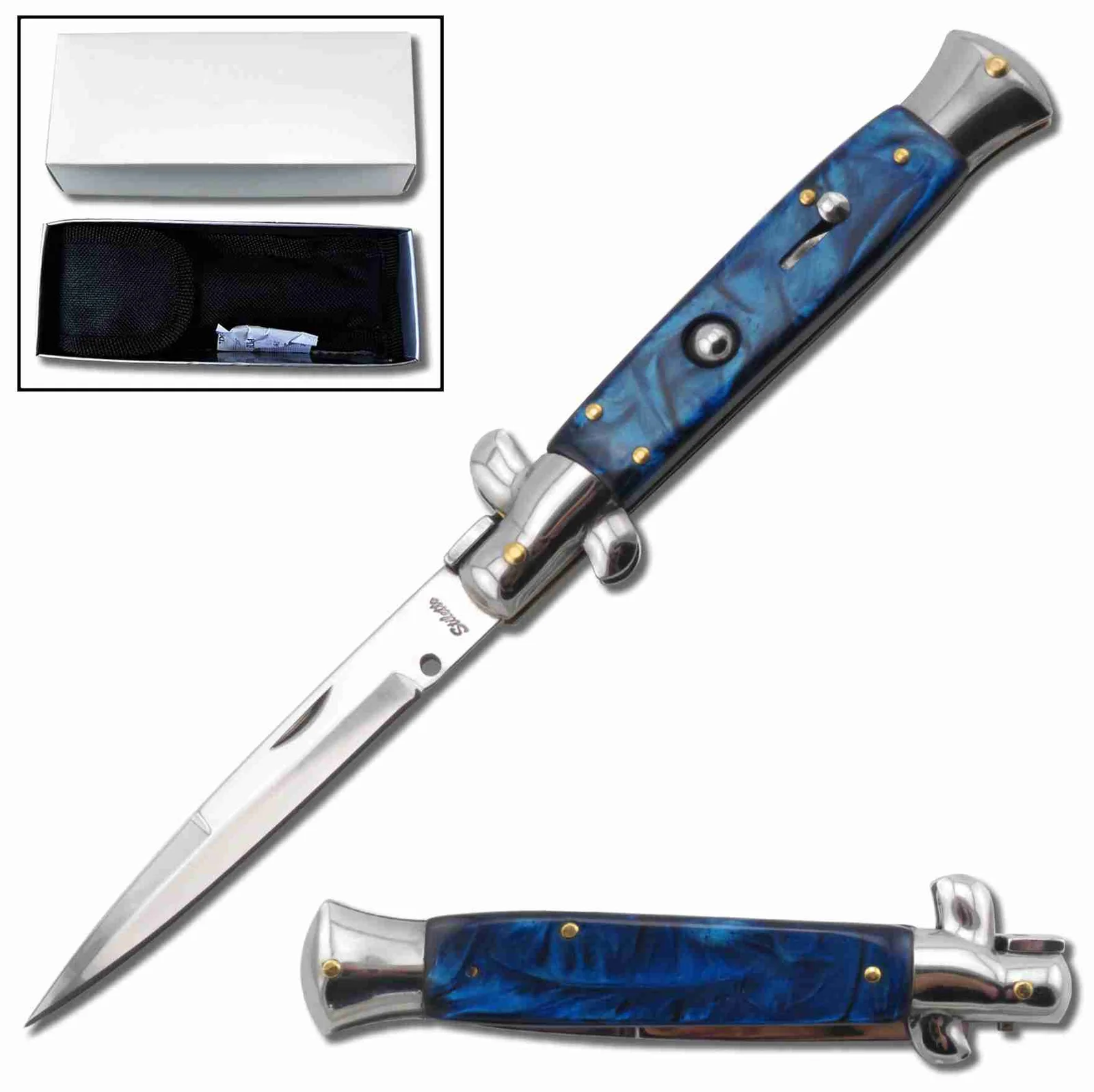 Boxed Blue Stiletto stiletto knife image