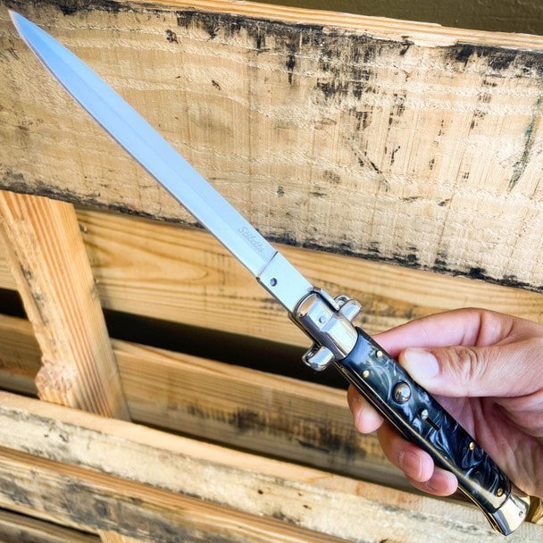 13 Inch Big Boy Stiletto Knife - Black Pearl Finish product image