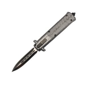 4.15 Inch Italian Stiletto Knife - Silver Finish product image