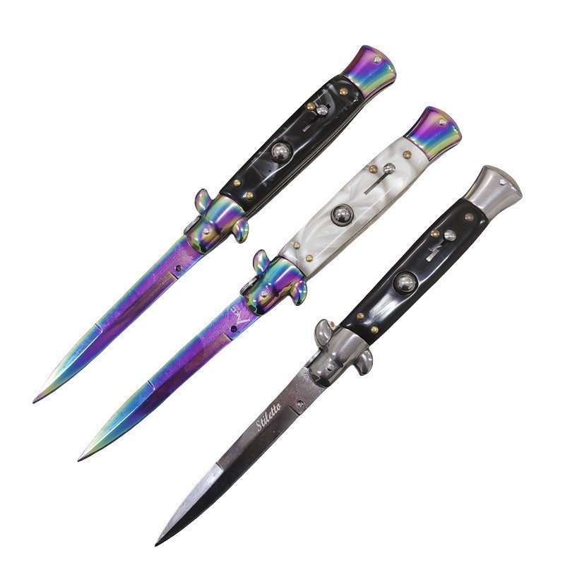 8.75 Inch Italian Stiletto Knife - Collector Finish 67 product image