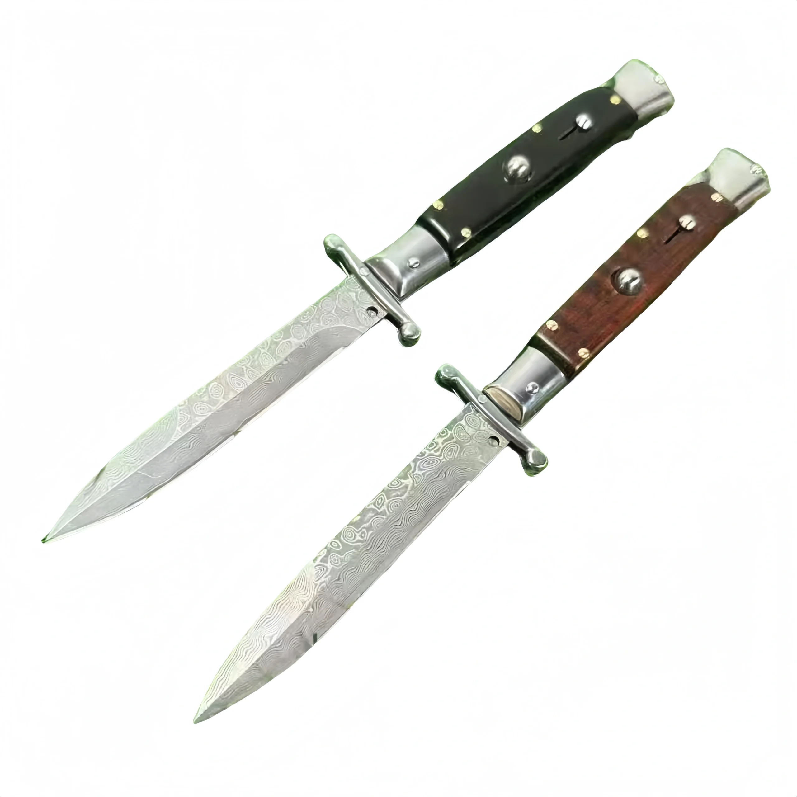 Italian Stiletto Knife - Damascus Look Finish product image