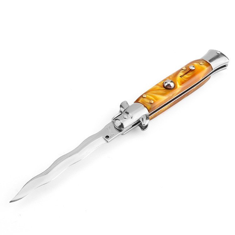 8.75 Inch Italian Stiletto Knife - Collector Finish 55 Kris Blade product image