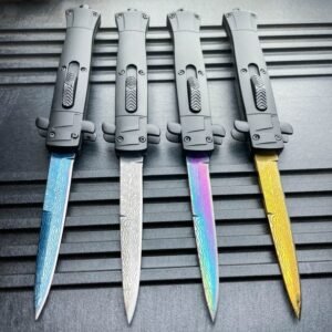 OTF Stiletto Knife - Damascus Look Finish product image