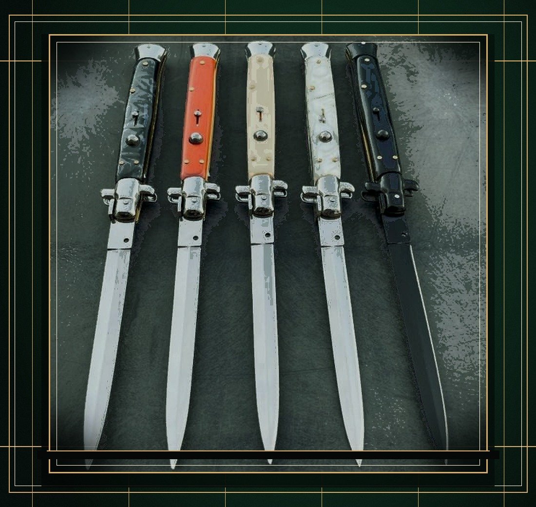 13 inch Big Boy multi finish stiletto knife cabinet display