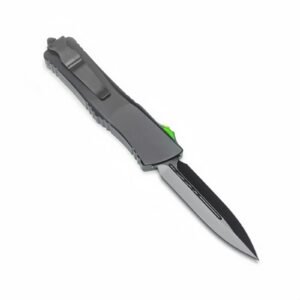 Transparent Handle OTF Knife – Green Polymer Shell