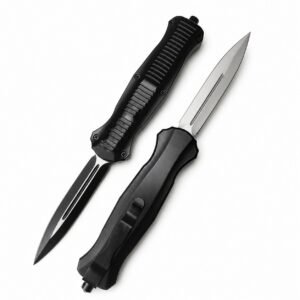 Large Tactical OTF Automatic Knife – Black Handle