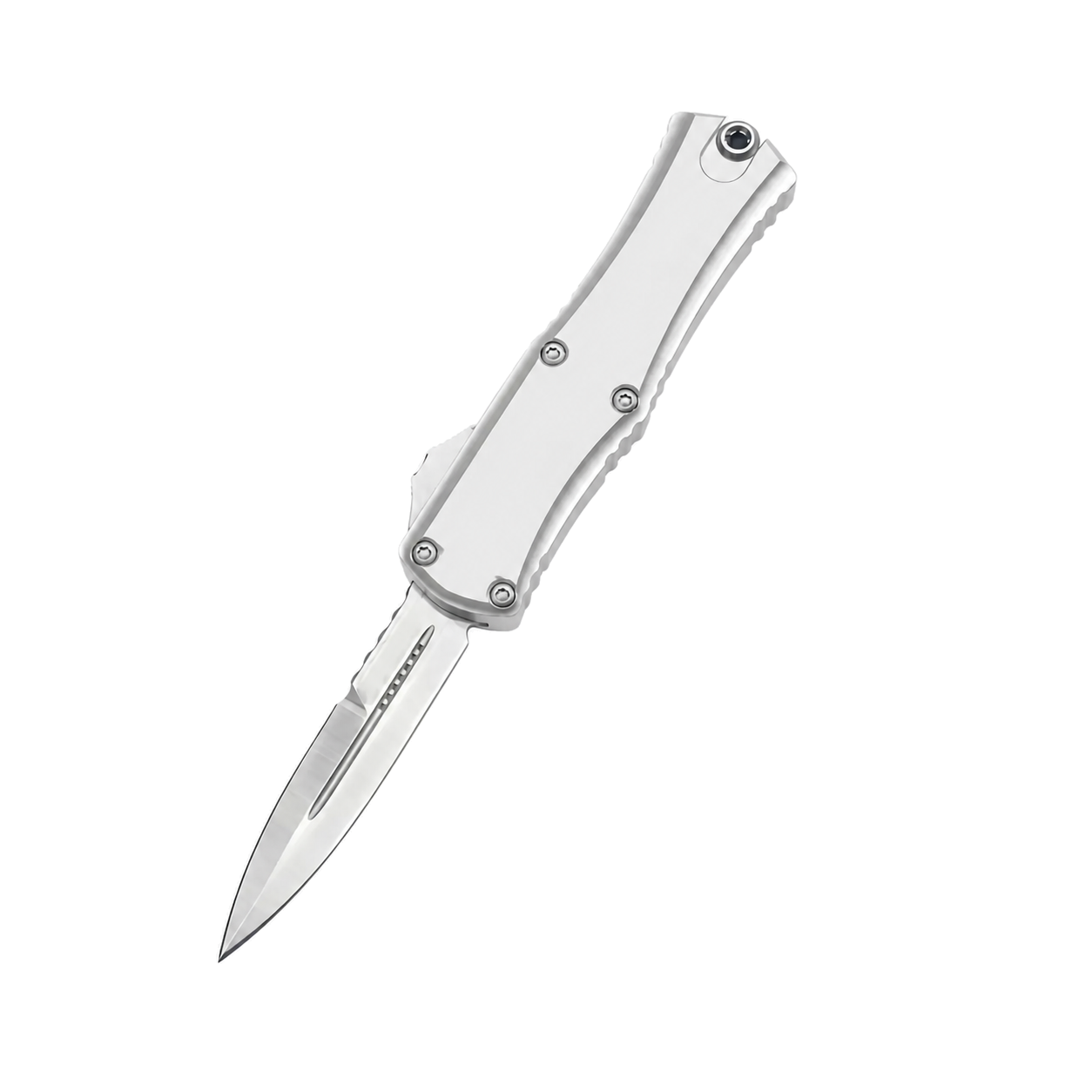 17318-a-silver-v2 Straight out switchblade OTF knife