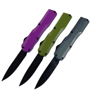 Plain Aluminum Handle OTF Switchblade Knife