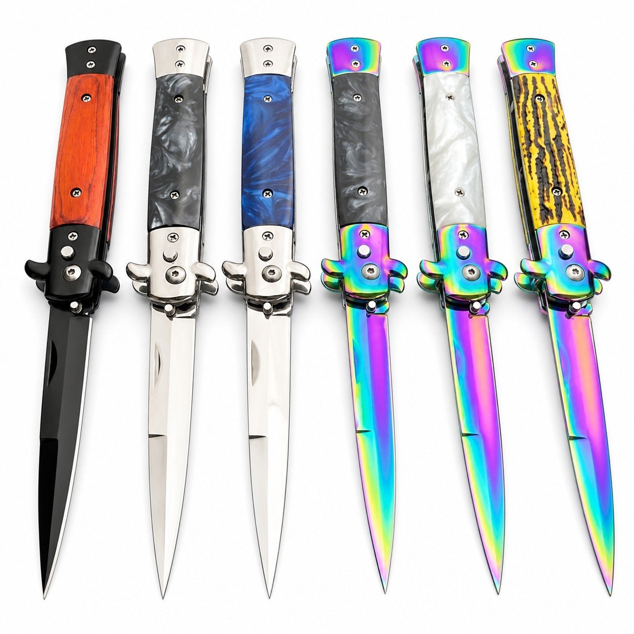 44511-main-white-clean.jpg Classic Italian Stiletto Switchblade Knife – Automatic