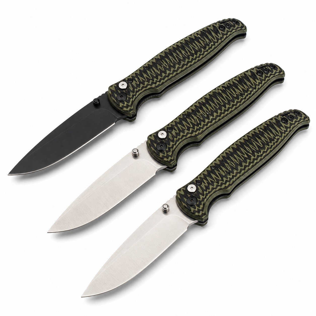 46137-main-white-clean.jpg Butterfly 4300 Side-Opening Knife with Two-Tone G10 Handle