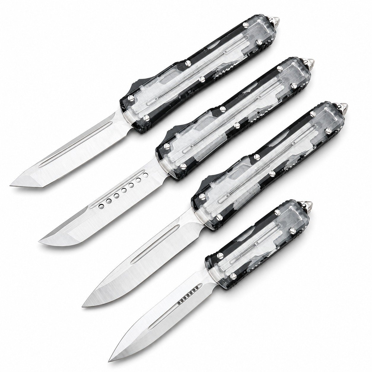 47576-main-white-clean.jpg Microtech Transparent UT White Shell OTF Knife