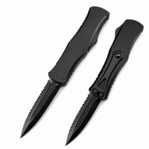 Micro-Tech Hera Goddess All-Black Toothblade OTF Knife