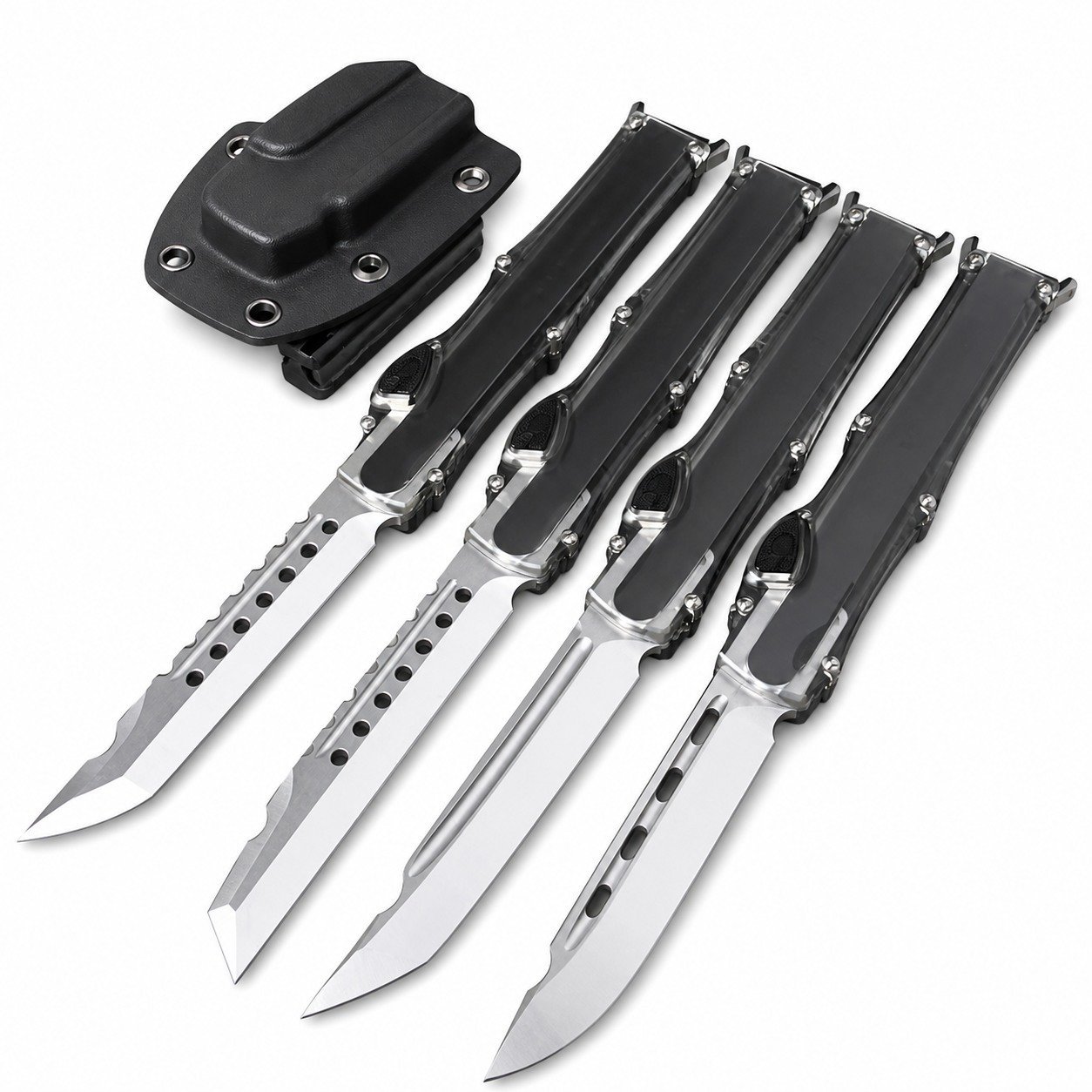 47866-main-white-clean.jpg Microtech Halo 6th Generation Transparent Handle OTF Knife