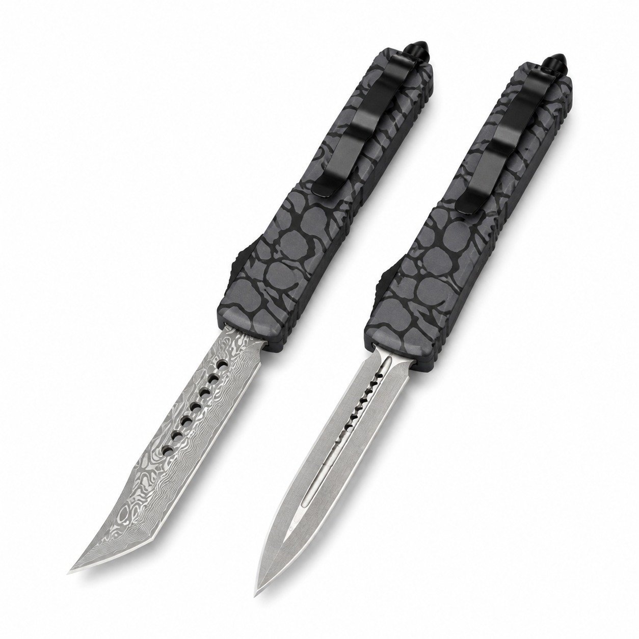 48665-main-white-clean.jpg Microtech UT Co-branded Blackwater Damascus OTF Knife