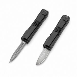 Micro-tech Minilong Damascus OTF Knife