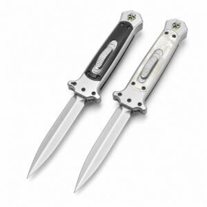 AKC 9-inch Vertical Jump Skull Handle Double-edged OTF Knife