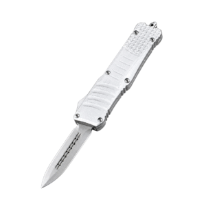 Zinc Handle, Large Dragon, Silver Handle, Carbon Fiber OTF Knife