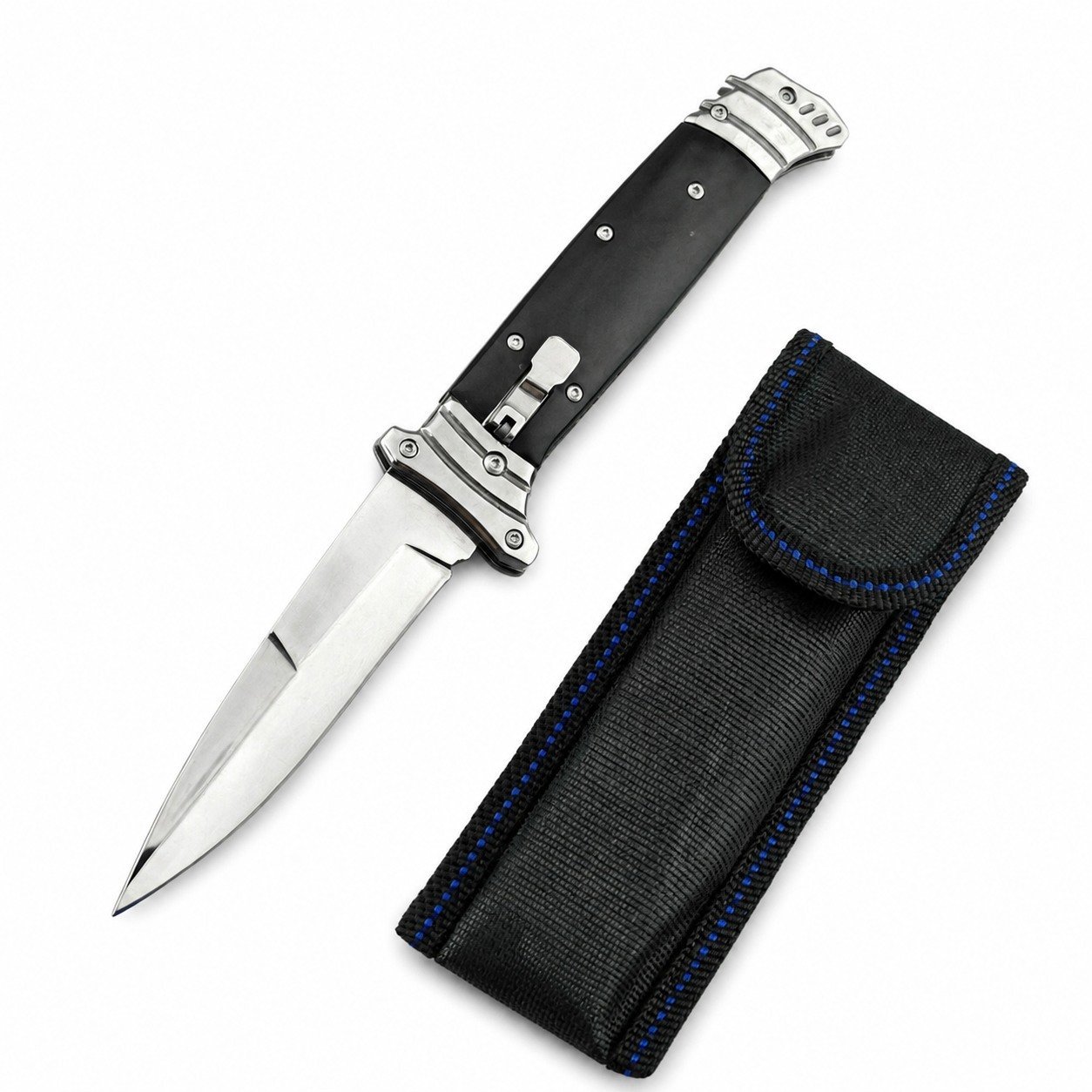 49785-main-white-clean.jpg The New Version Of The Bouncy Fish Features Black Handle Side Jumps Switchblade