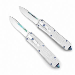 CobraTec Direct-Jump Special Edition White Handle Droplet OTF Knife
