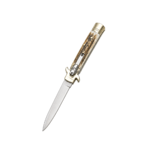Leverletto Brass Guard Stag-Horn Side-Opening Knife