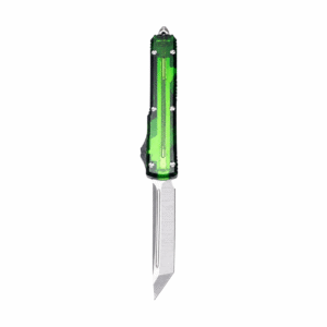 Clear Green-Handle OTF Knife