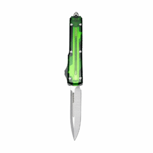 Clear Green-Handle OTF Knife