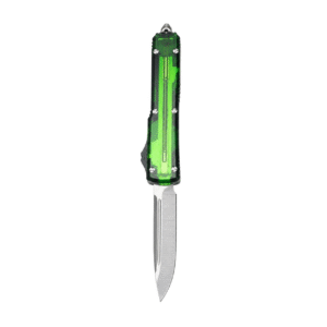 Clear Green-Handle OTF Knife