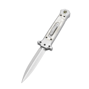 9-inch Vertical Jump Skull Handle Double-edged OTF Knife
