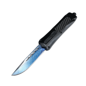 (F396) Butterfly 3300 Straight Blue Titanium Twin Peaks OTF Knife